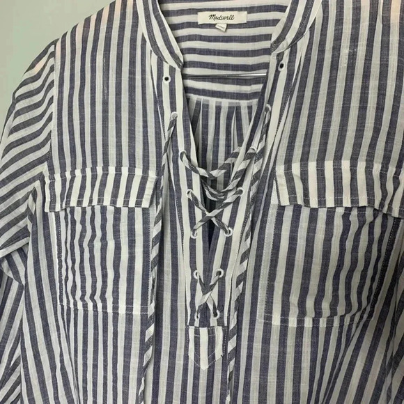 Madewell linen Top Size Small - Picture 3 of 5